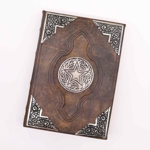 Cuaderno Marrón con Decoración de Pentágono en Zinc – 200 Páginas | Diario o Cuaderno Creativo