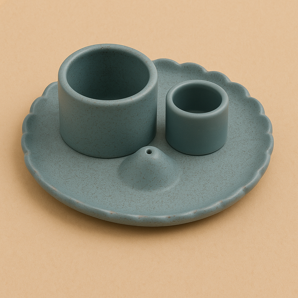 Soporte para Palo Santo y sahumos – Flor de Loto Azul