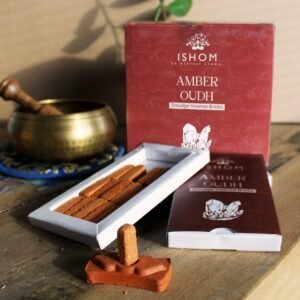 Pack de 15 Ladrillos de Incienso Natural Amber Oudh y Quemador