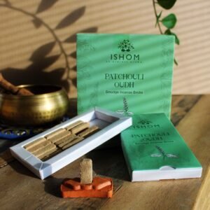 Pack de 15 Ladrillos de Incienso Natural Patchouli Oudh y Quemador