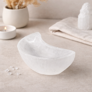 Cuenco de luna selenita - 10cm