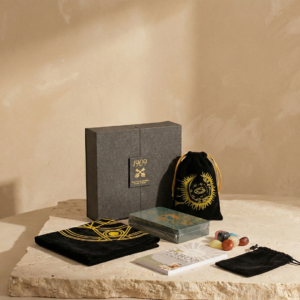 Baraja de Tarot Foil Oro y Turquesa con 78 cartas brillantes - AromArte