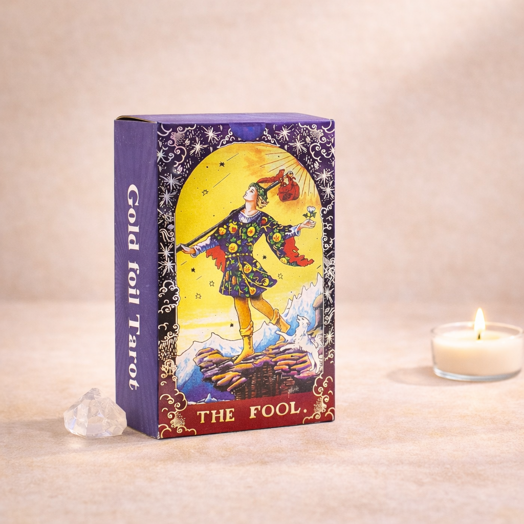 Tarot Mandala Blue Foil con Detalles en Oro y Guía