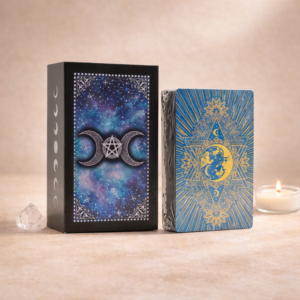 Tarot Moon Face - Baraja de 78 Cartas con Lámina Azul