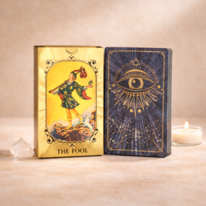 Tarot del Ojo que Todo lo Ve con Foil Azul y Dorado