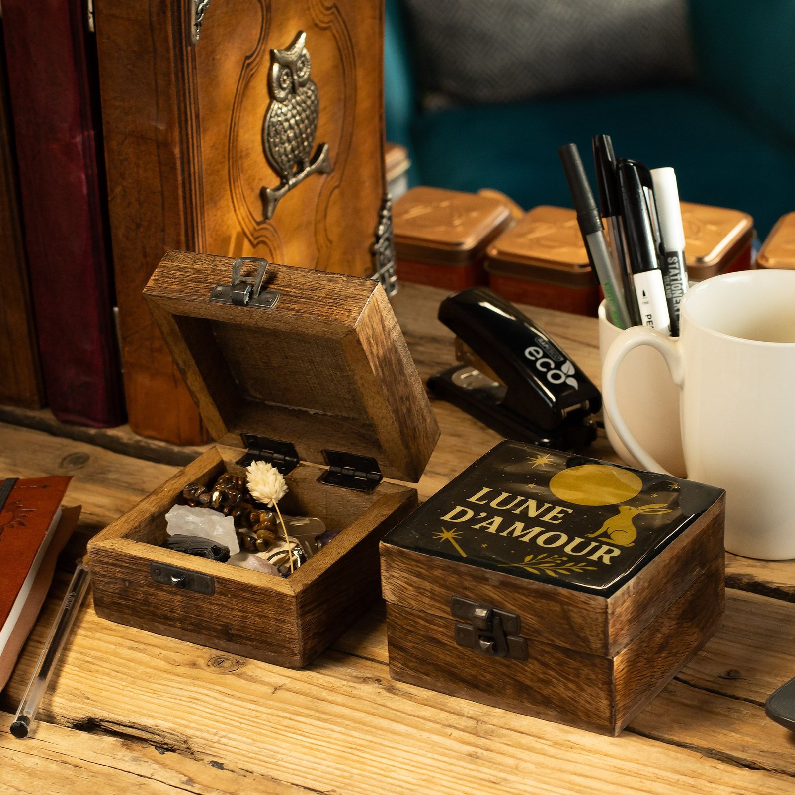 Pequeña caja esmaltada - Lune D'Amore - Imagen 2