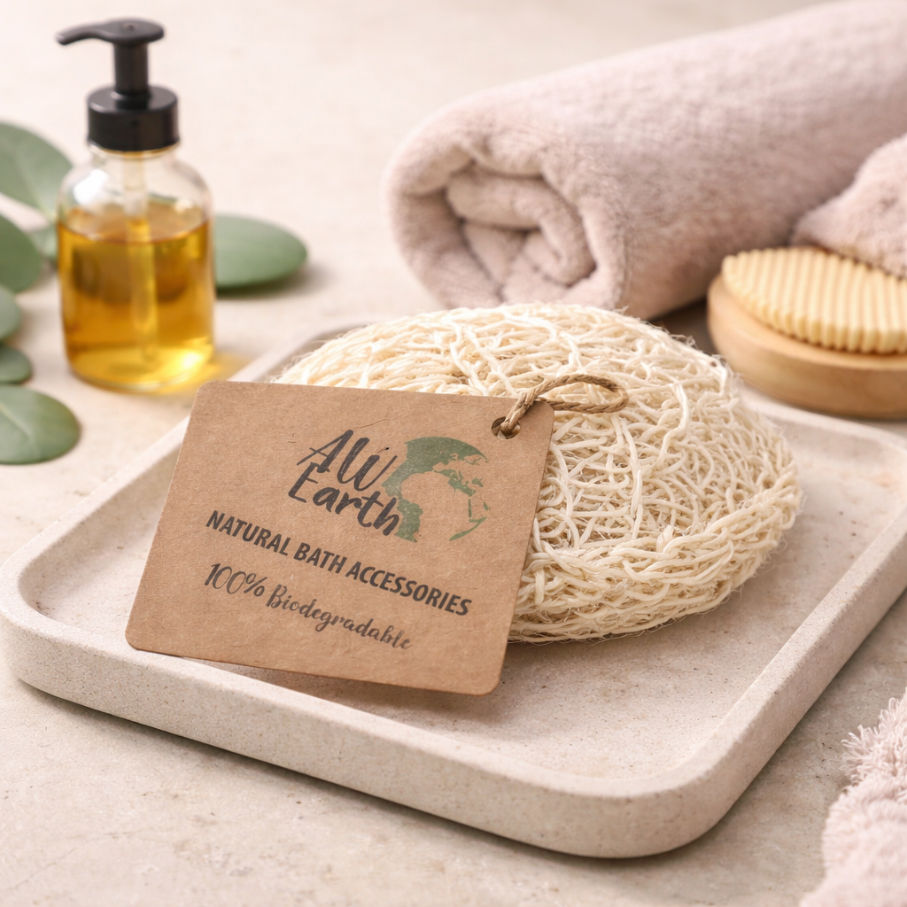 Cojín Exfoliante Redondo de Sisal y Algodón - Imagen 2