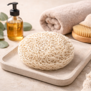 Cojín Exfoliante Redondo de Sisal y Algodón