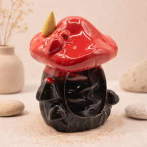 Quemador de Incienso de Contraflujo - Seta Roja del Bosque