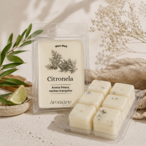 Wax melts de citronela elaborados con cera natural