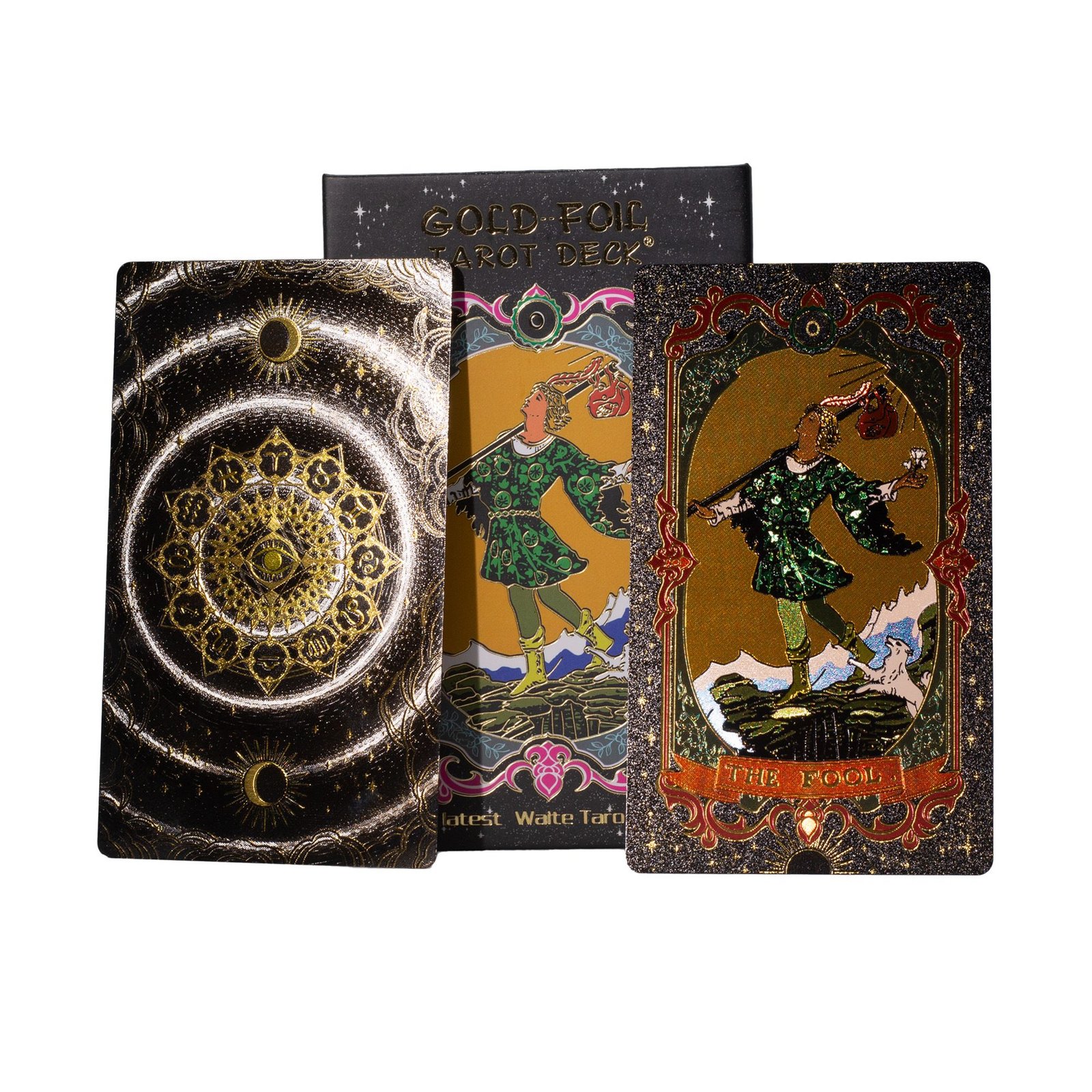 Juego de Cartas de Tarot con Lámina Dorada – Con Folleto - Imagen 4