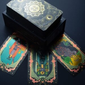Juego de Cartas de Tarot con Lámina Dorada – Con Folleto